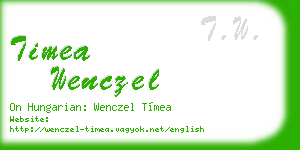 timea wenczel business card
